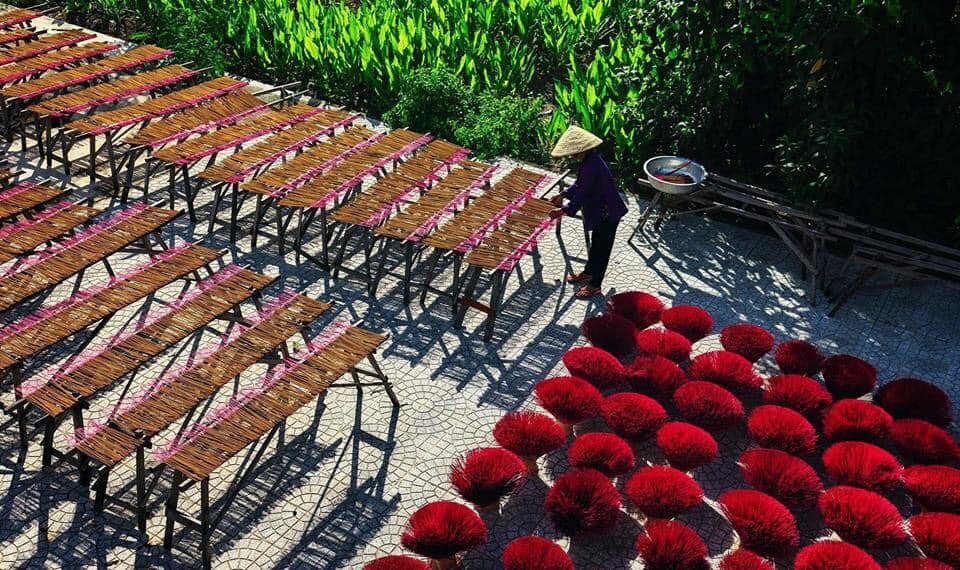 Nhang Rồng 3 Cây Mini Đỏ Đứng Tàn