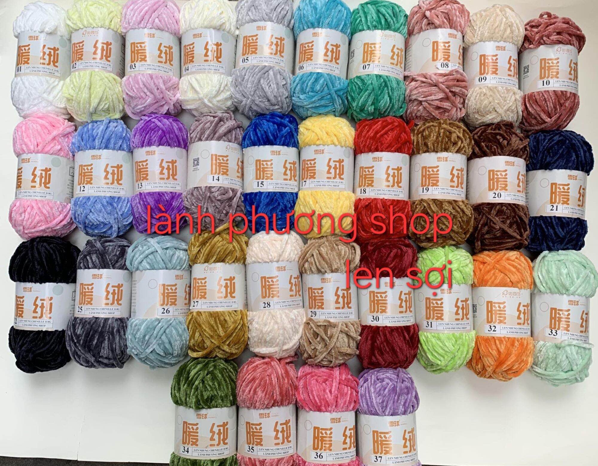 Len Nhung Chenille Mềm Mịn Đan Móc Đồ Len, Thú Bông