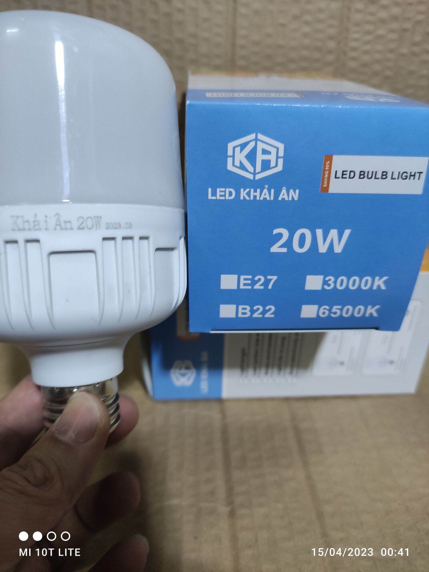 Combo 10 đèn led 20w Khải ân siêu sáng