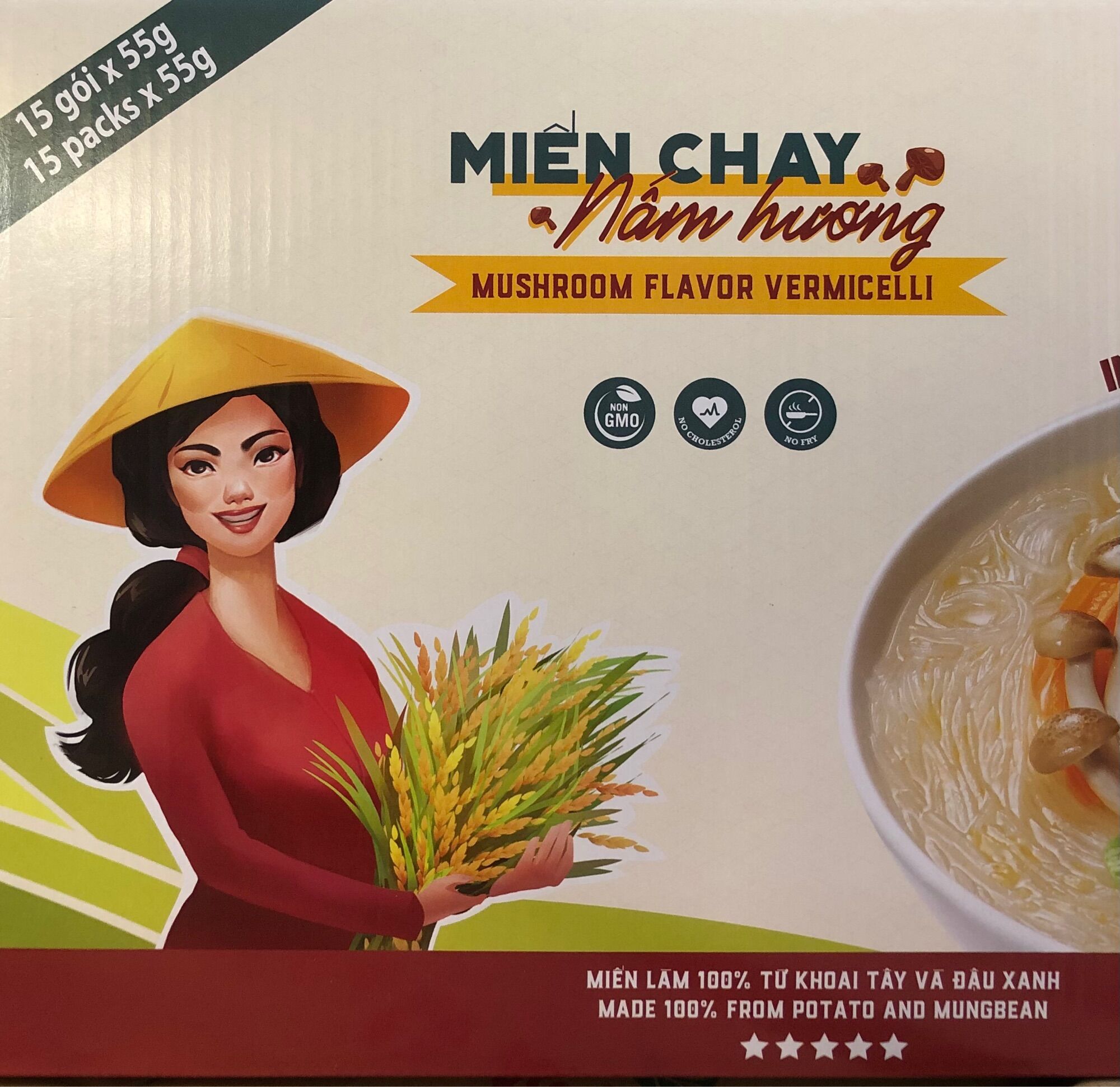 Miến chay Nấm Hương gói (15 gói/ thùng) - Vermicelli