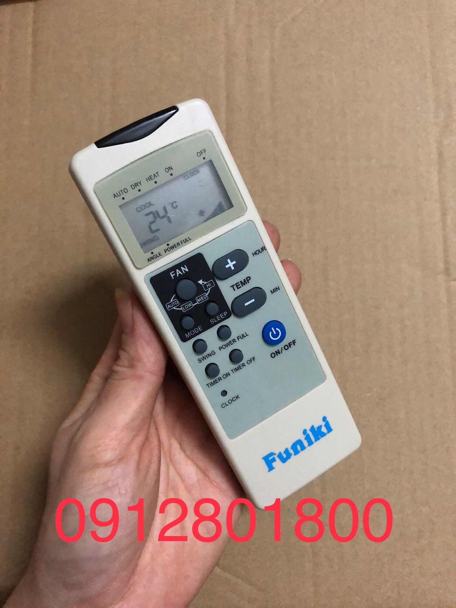Điều khiển điều hòa Funiki đời cũ, remote máy lạnh Funiki đời cổ
