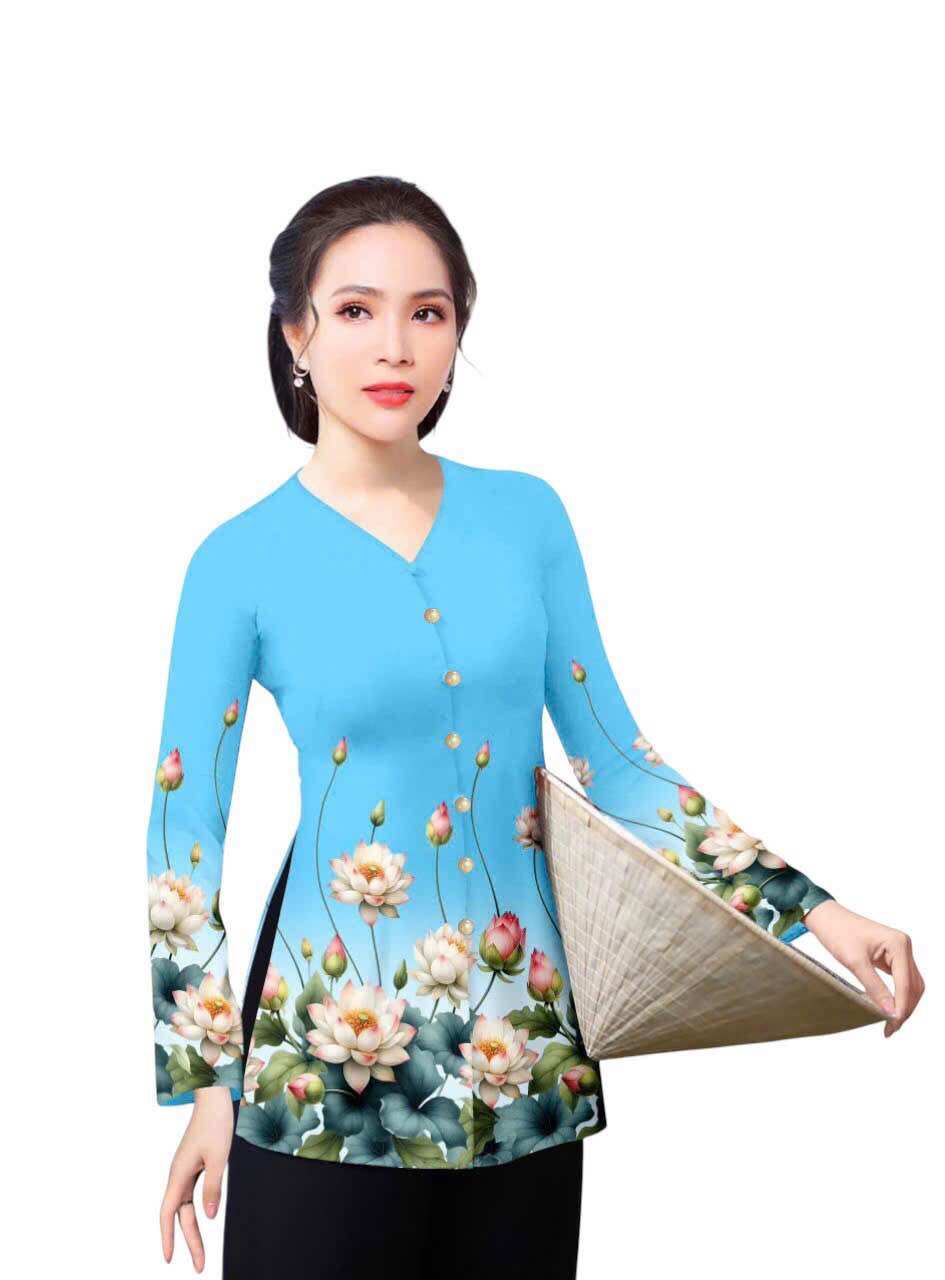 Áo bà ba in 4D -40-75kg mặc vừa (hàng may sẵn-áo ko kèm quần)