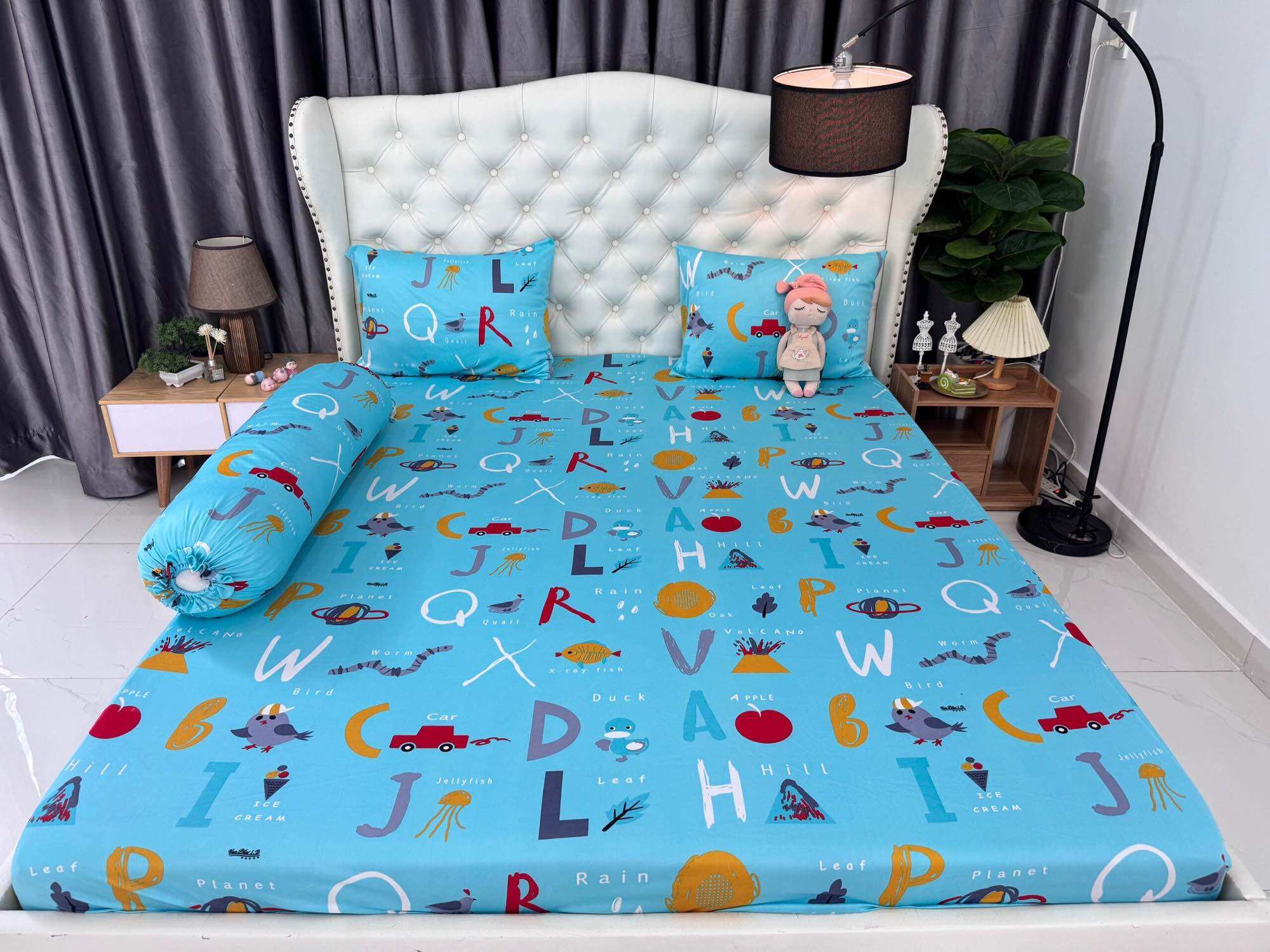 Bộ 4 món drap áo gối Thun Lạnh Hàn Quốc