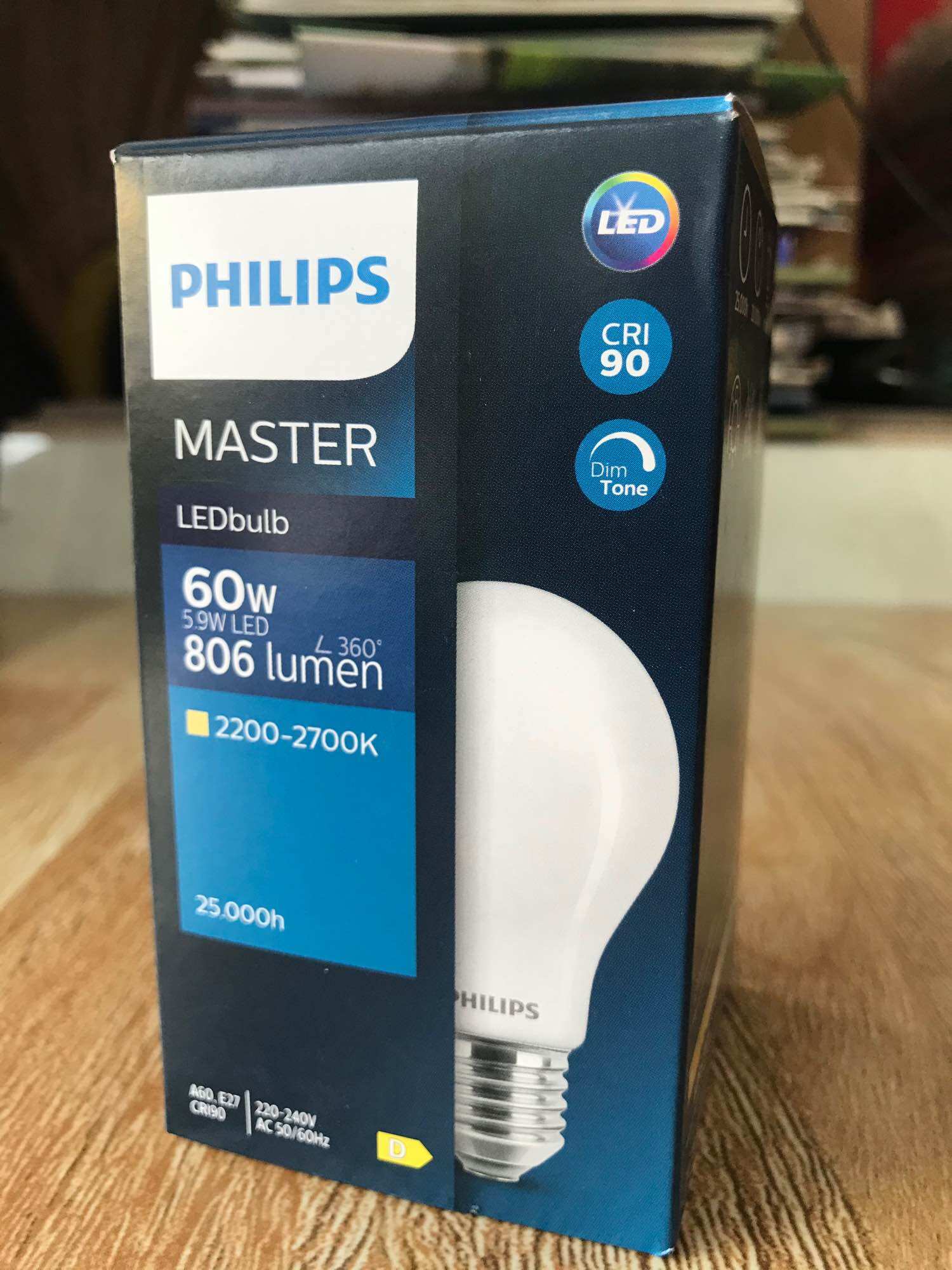 Dim to warm - Bóng Master LED Philips Dimmable 5.9W |Philips chính hãng|
