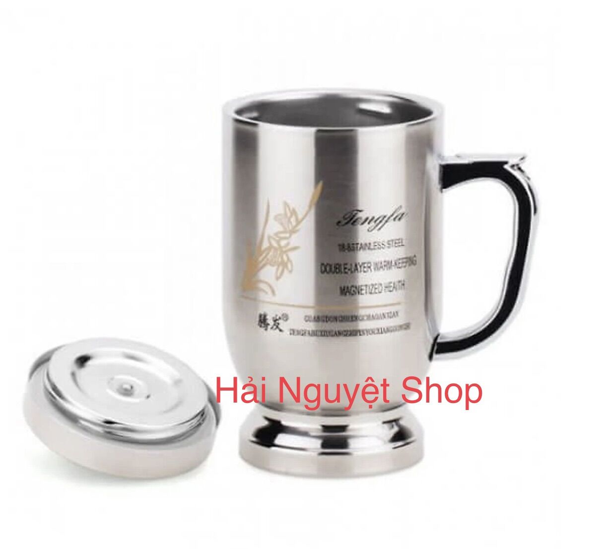 Ly Inox Giữ Nhiệt 500ml - Có Tay Cầm