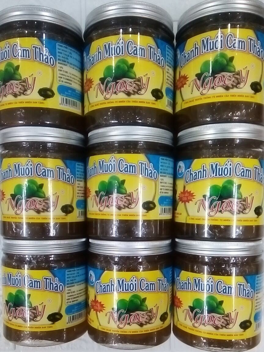 Chanh muối cam thảo, chanh xí muội hiệu Ngọc Ý
