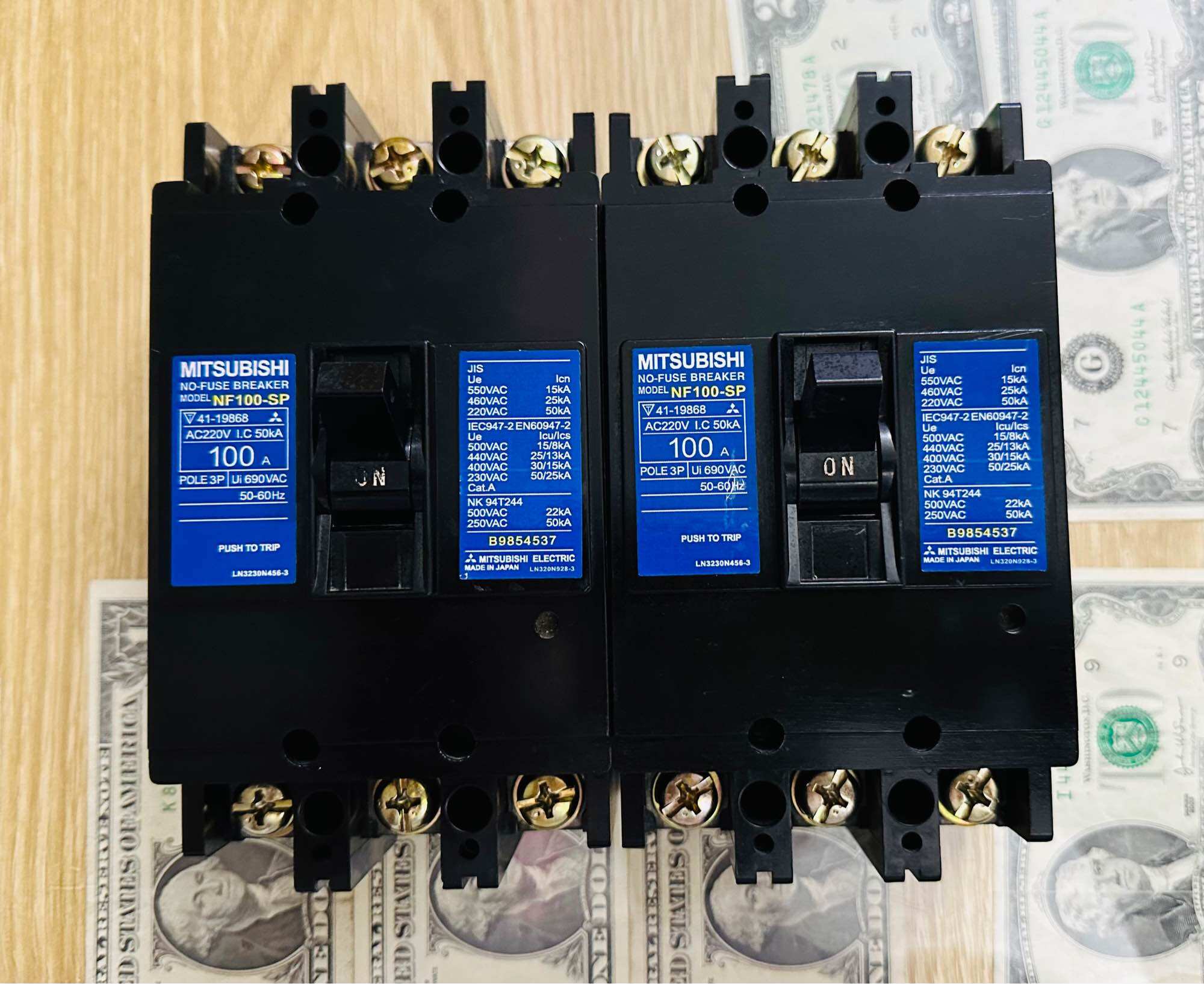 Mitsubishi 3-Phase Circuit Breaker 50A~100A (Used Japanese Product - 85-95% New)