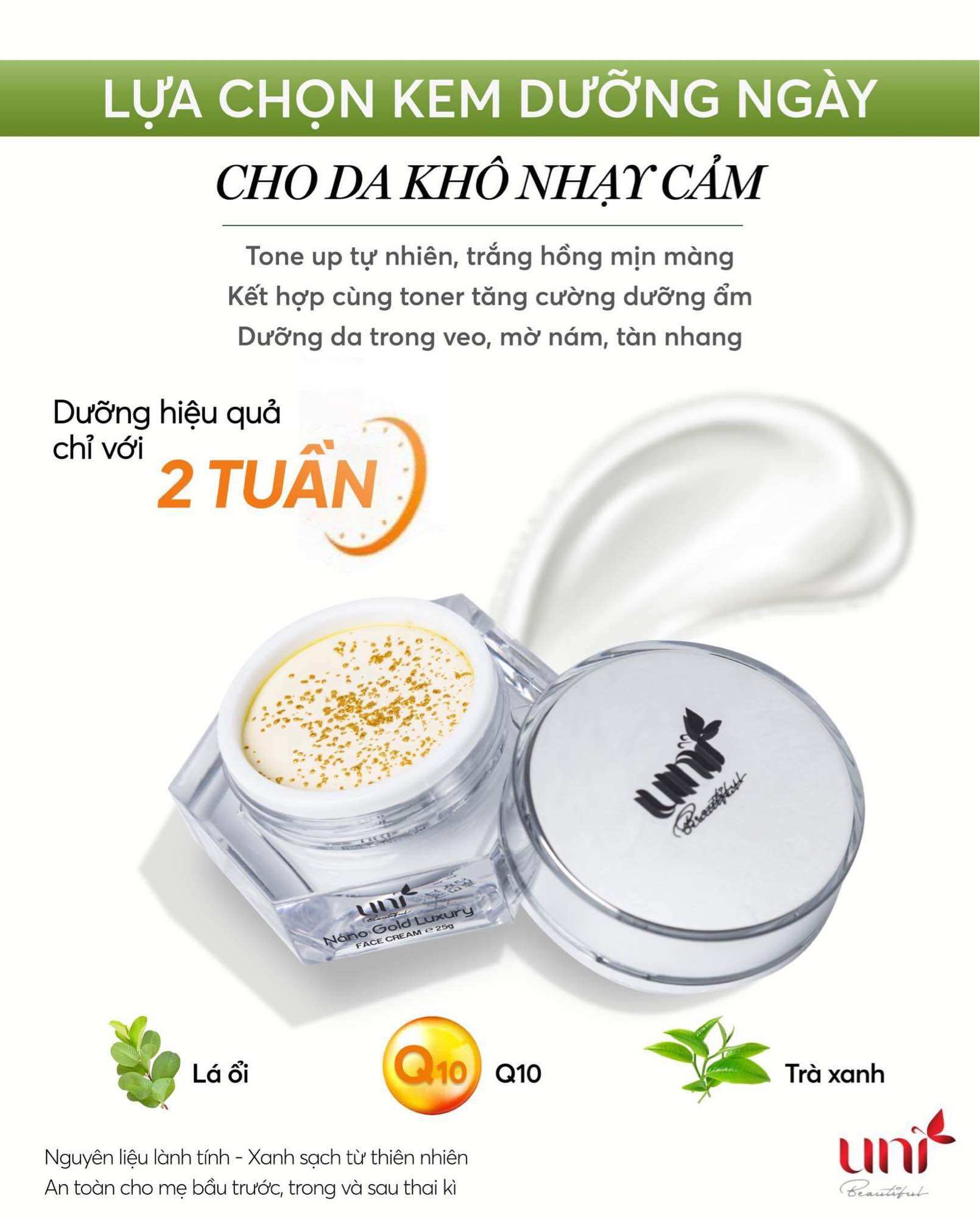 Kem face ngày tài lộc cho da khô size lớn Uni Beautiful