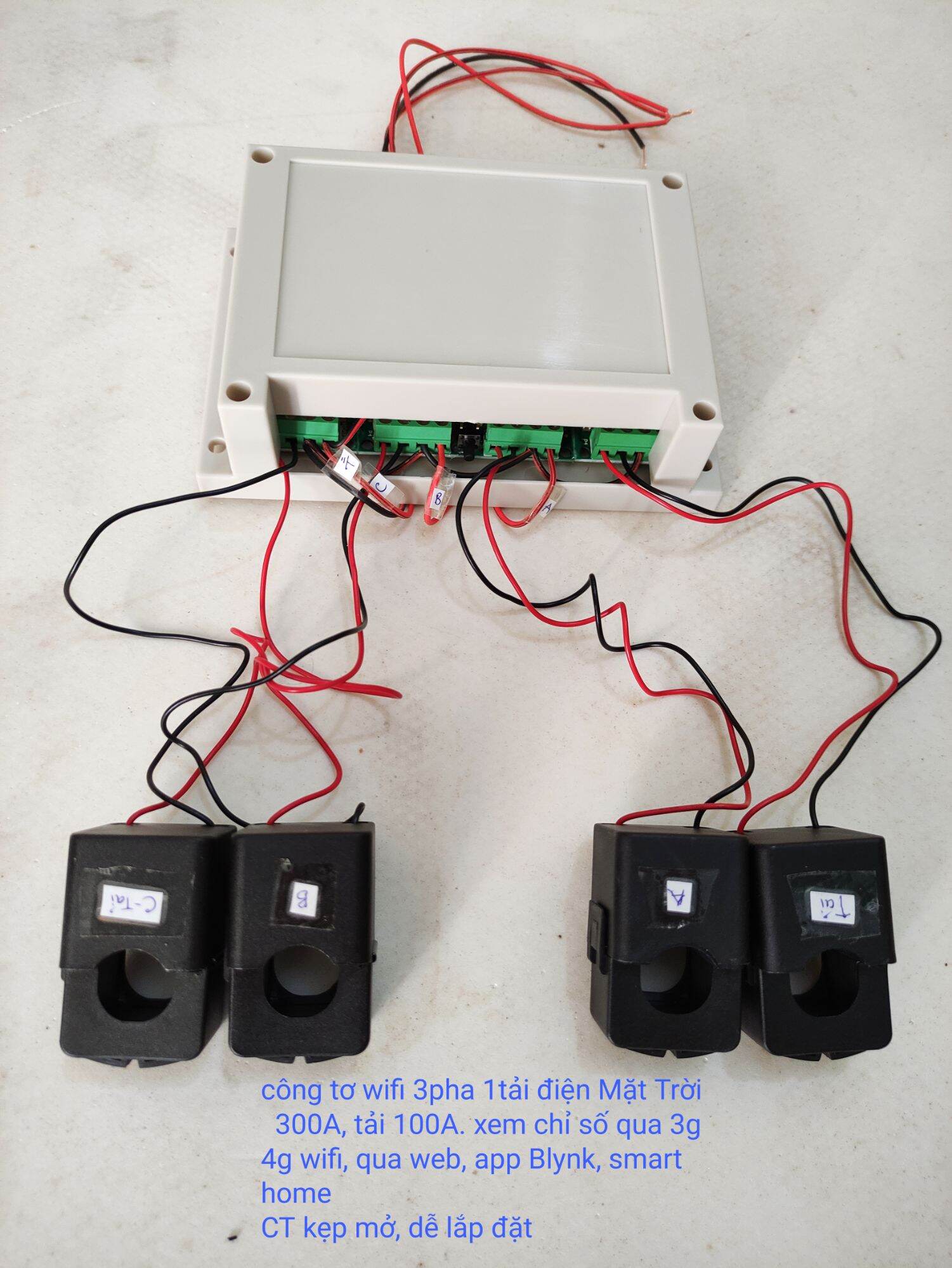Công tơ điện tử wifi 3 pha tải 1 pha 300A