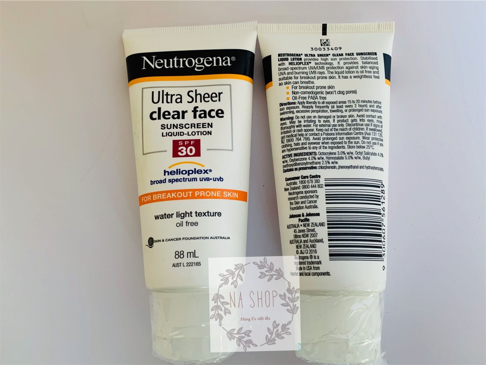 Kem Chống Nắng Neutrogena Úc: Ultra Sheer - Clear Face 88Ml