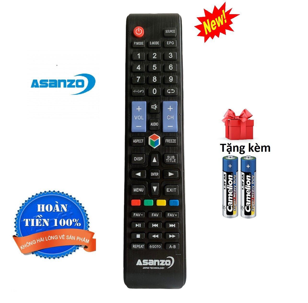 Bảng giá Điều khiển tivi Asanzo Smart TV - Chính hãng [ tặng kèm pin ]