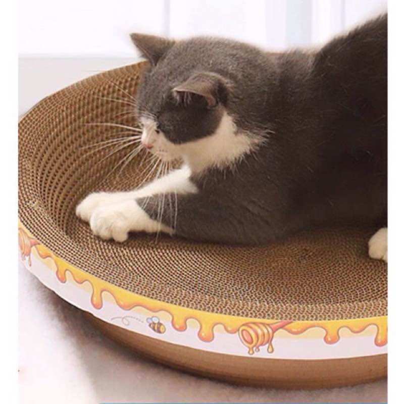Bàn cào móng hình tròn bằng catton dành cho thú cưng