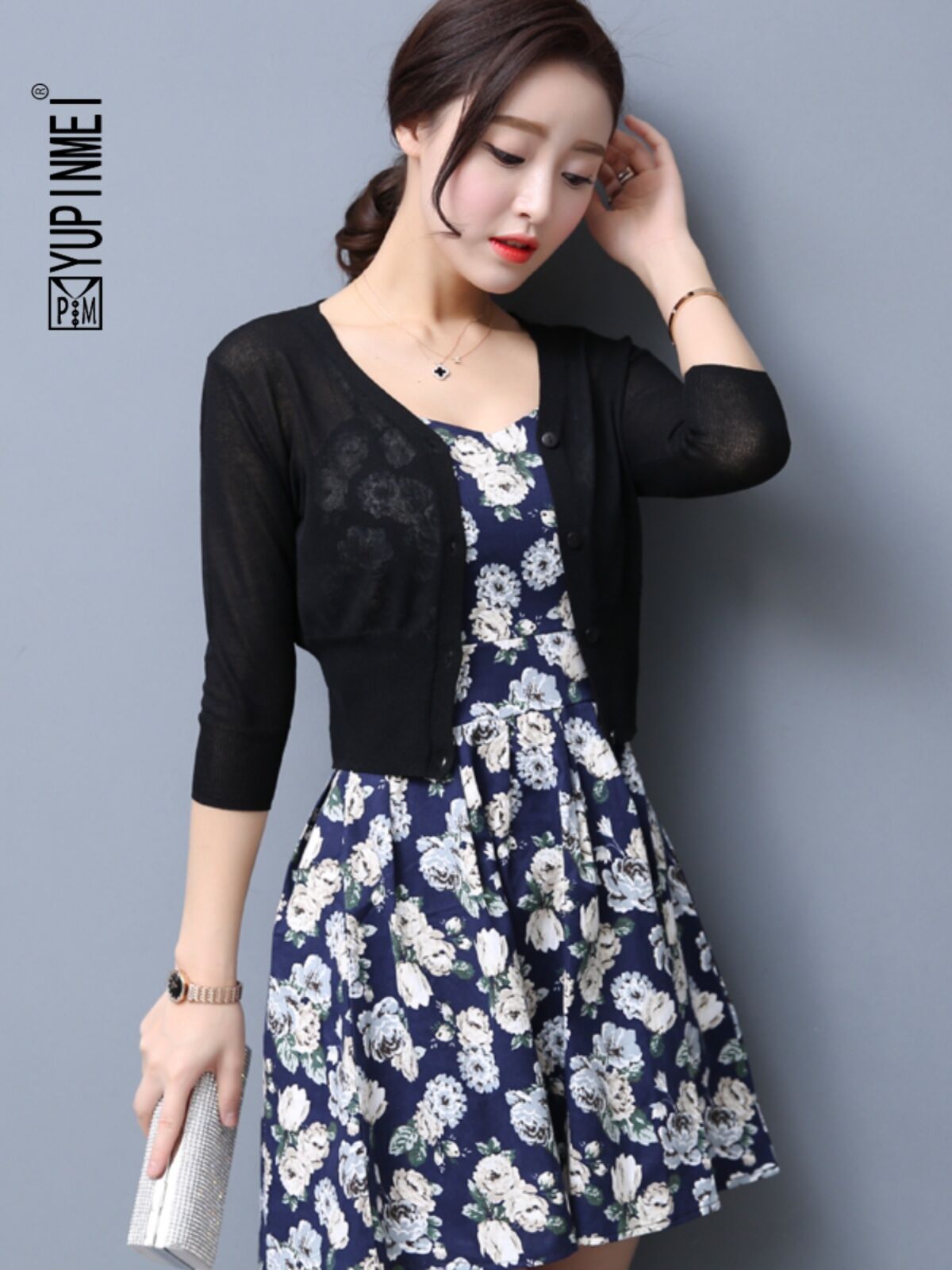 Áo Kiểu Mỏng Mùa Hè Áo Choàng Choàng Vai Phối Bên Ngoài Áo Khoác Nhỏ Mẫu Ngắn Phối Váy Hai Dây Áo Choàng Lụa Lạnh Dệt Kim Cho Nữ Cardigan