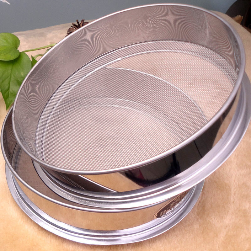 Rây bột siêu mịn rây phân loại thép không gỉ rây nhét gạo vừng rây lưới lọc trà cát gia dụng