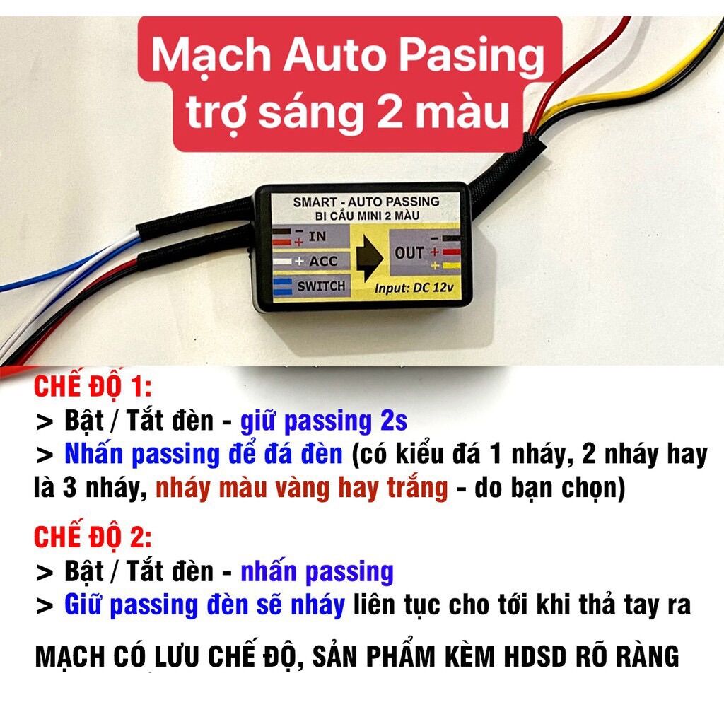 Mạch Smart Auto Passing (SAP) with Relay cho đèn trợ sáng