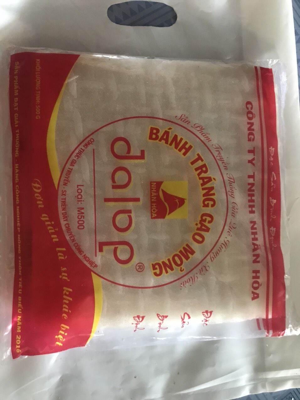 BANH TRANG GAO MONG DALOP BINH DINH 500G