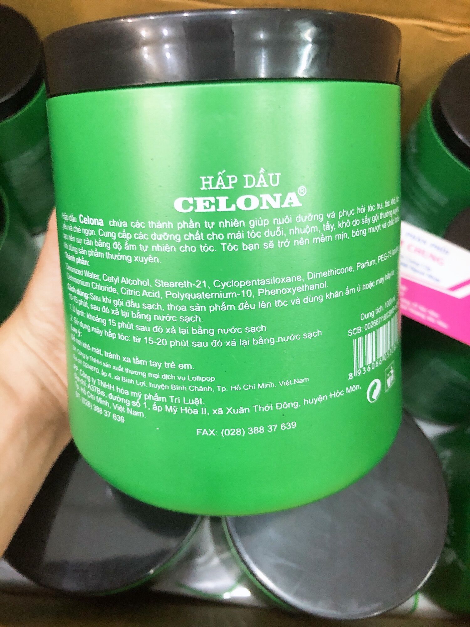 Hấp dầu ủ tóc Celona 1000ml màu xanh lá