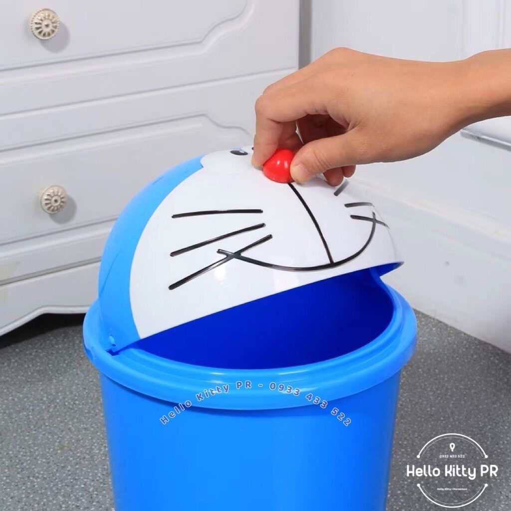 [Freeship MAX] Thùng rác 3D Doremon Doraemon - HelloKitty PR