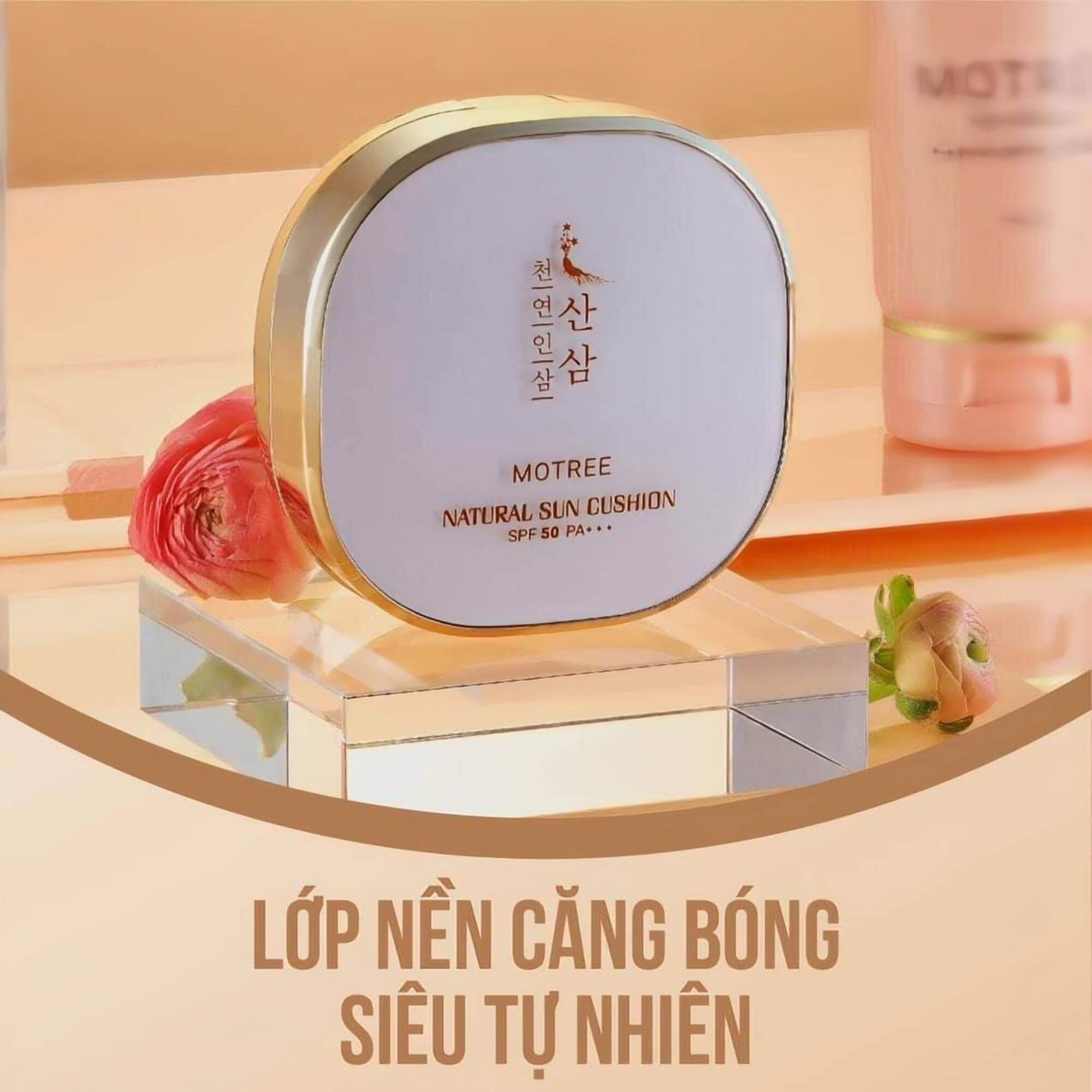 Cushion chống nắng lựu sâm motree - kem chống nắng trang điểm spf 50 pa+++