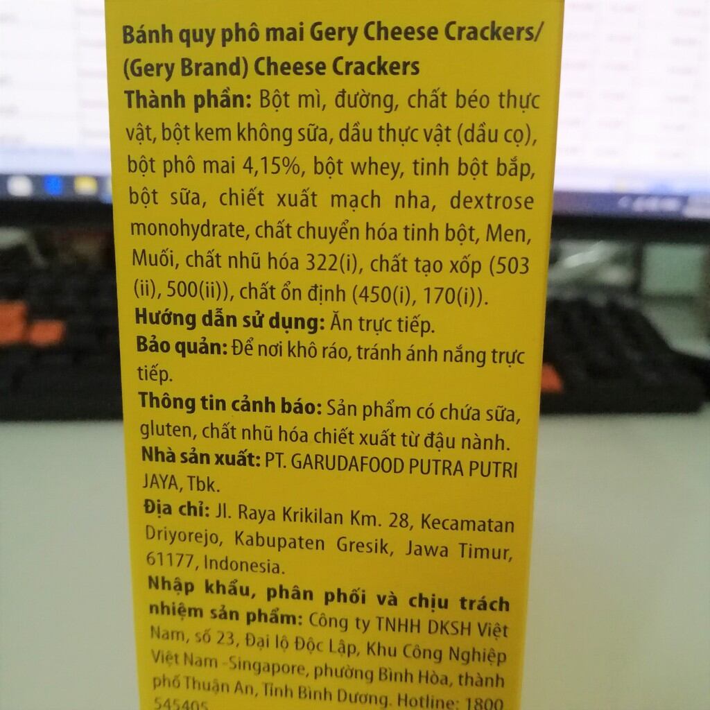 Bánh quy phô mai Gery crackers 300g