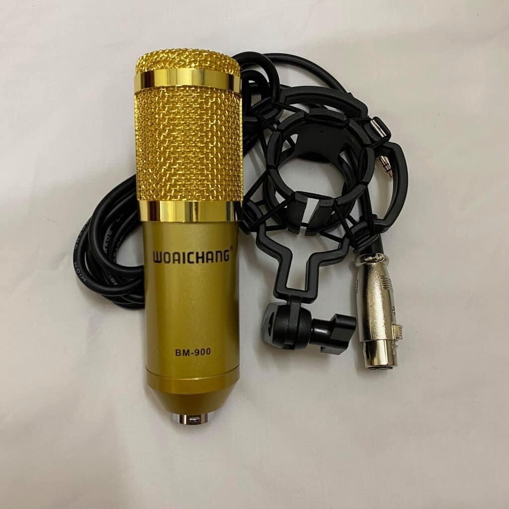 Bộ Mic Thu Âm Bm900 Sound Card k300 Dây Livestream Chế - Trọn Bộ Thu Âm Sound Card k300 Hỗ Trợ Auto tune Bluetooth -live chân kẹp màng lọc