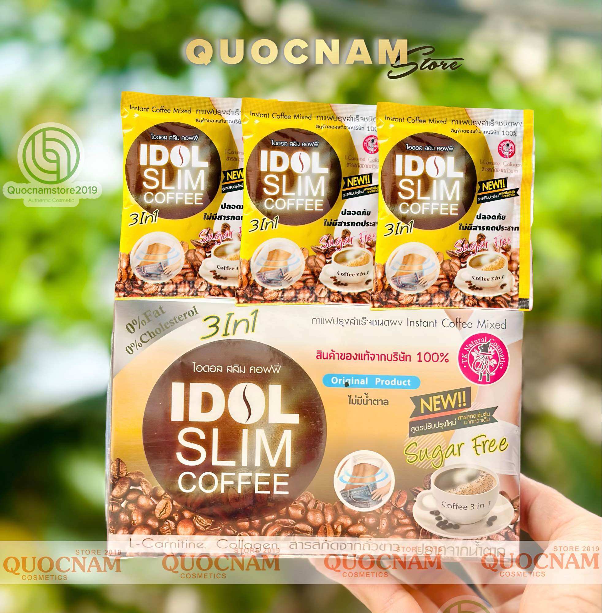 Cà Phê IDOL SLIM 3in1 Thái Lan 10 gói VÀNG