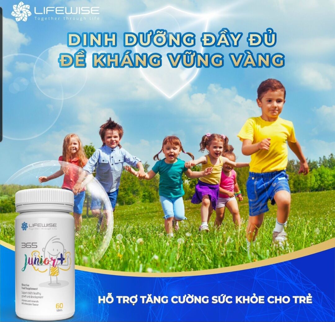 SP LIFEWISE JUNIOR 365 DÀNH CHO MẸ BẦU &TRẺ EM BỔ SUNG VITAMIN VÀ KHOÁNG  CHẤT HỘP 60 VIÊN HÀNG CHÍNH HÃNG Sức Đề Kháng Cho Trẻ Giao Mùa Hương Vị  Cacao