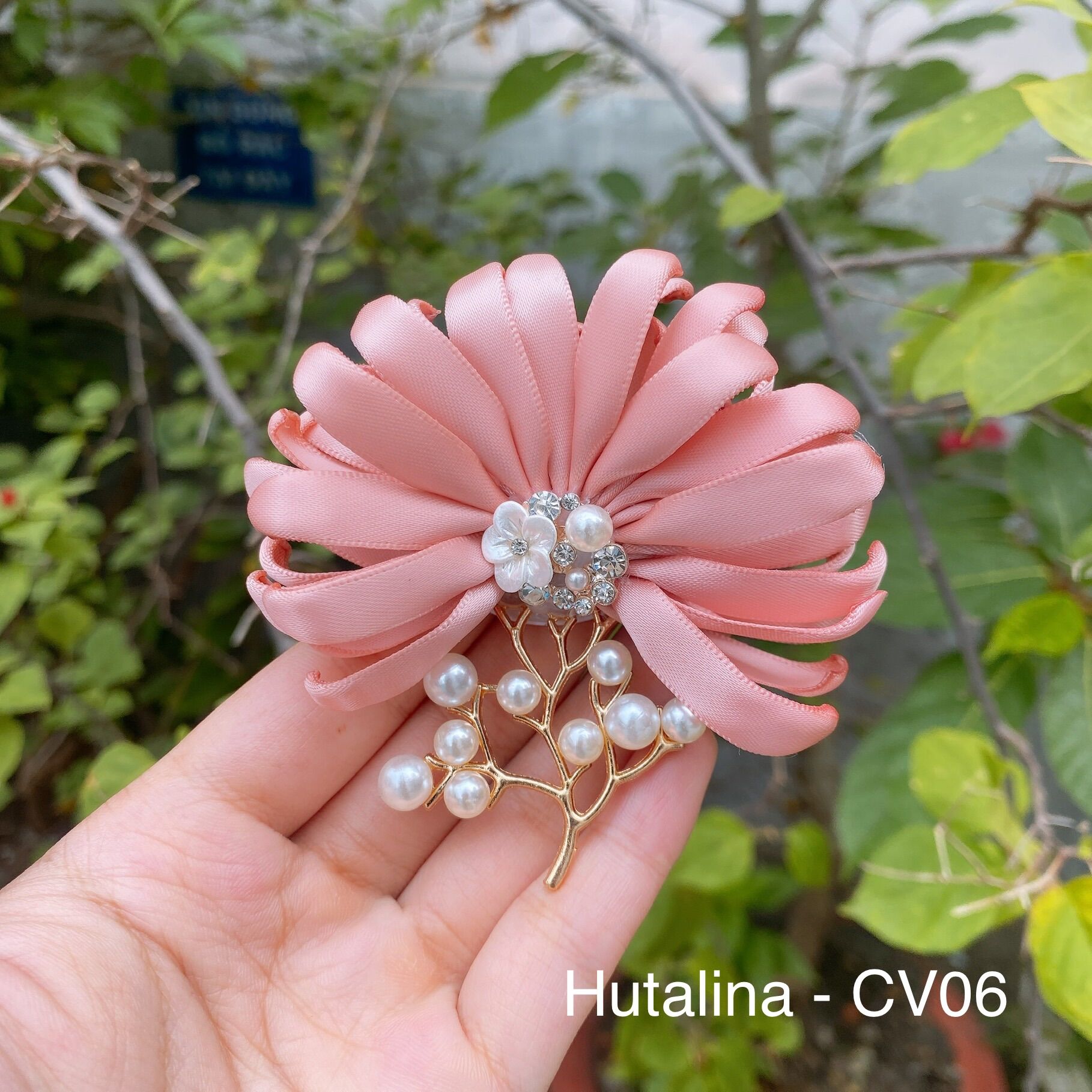 Hoa cài áo handmade hoa cúc cv06 - hutalina