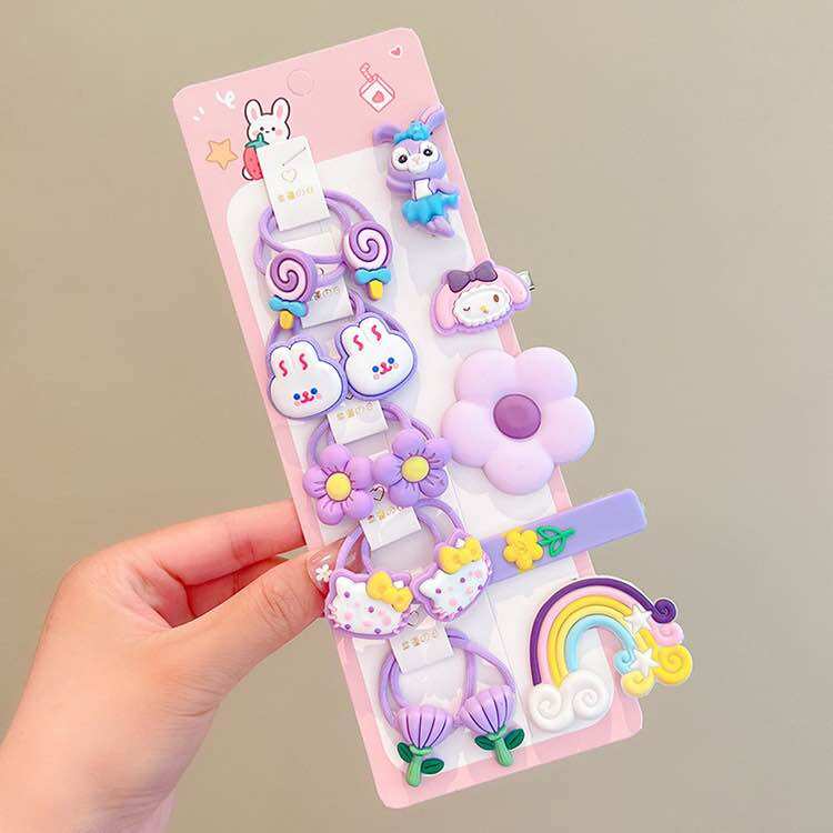 Set kẹp tóc và cột tóc em bé
