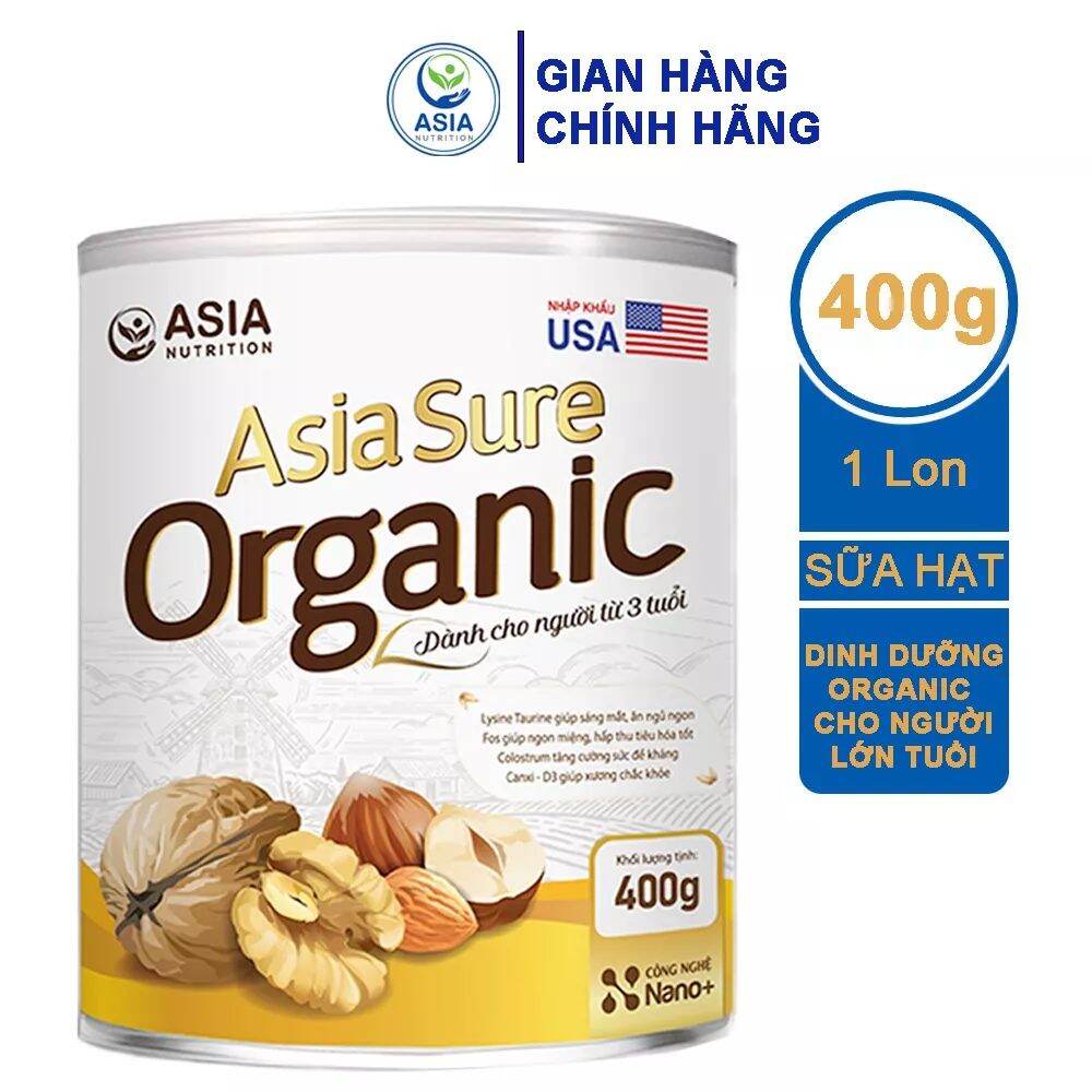 Sữa Hạt dinh dưỡng hữu cơ ORGANIC ASIASURE, dành được cả cho người bệnh tiểu đường, bệnh tim mạch...
