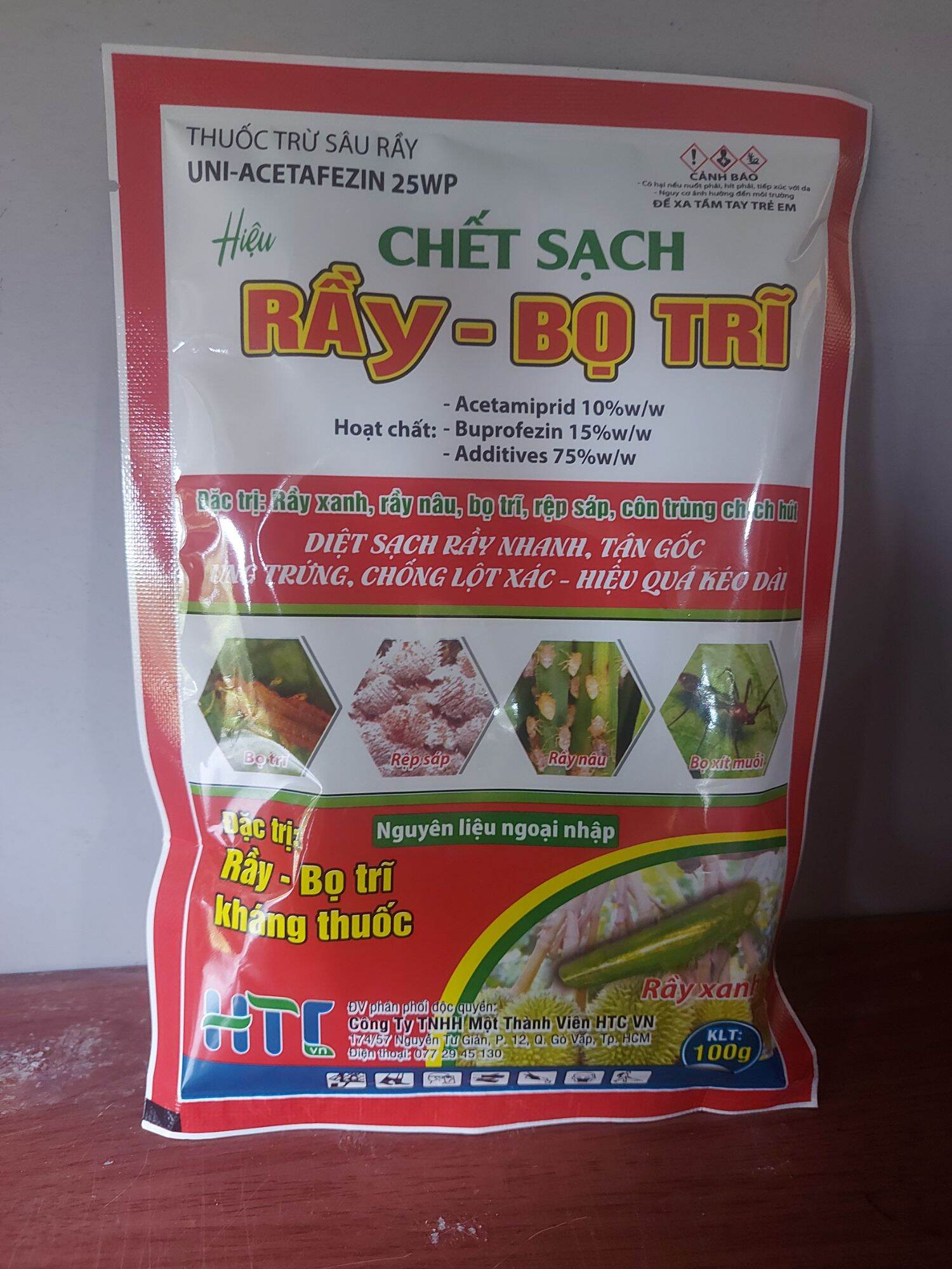 Thuốc trừ rầy CHẾT SẠCH RẦY- BỌ TRĨ- 100G (Thuốc Trừ Rầy Xanh, Bọ Trĩ, Rệp Sáp, Bọ Trĩ, Rệp Vảy, Rầy Nâu, Rệp Muội, Rầy Phấn Trắng...)
