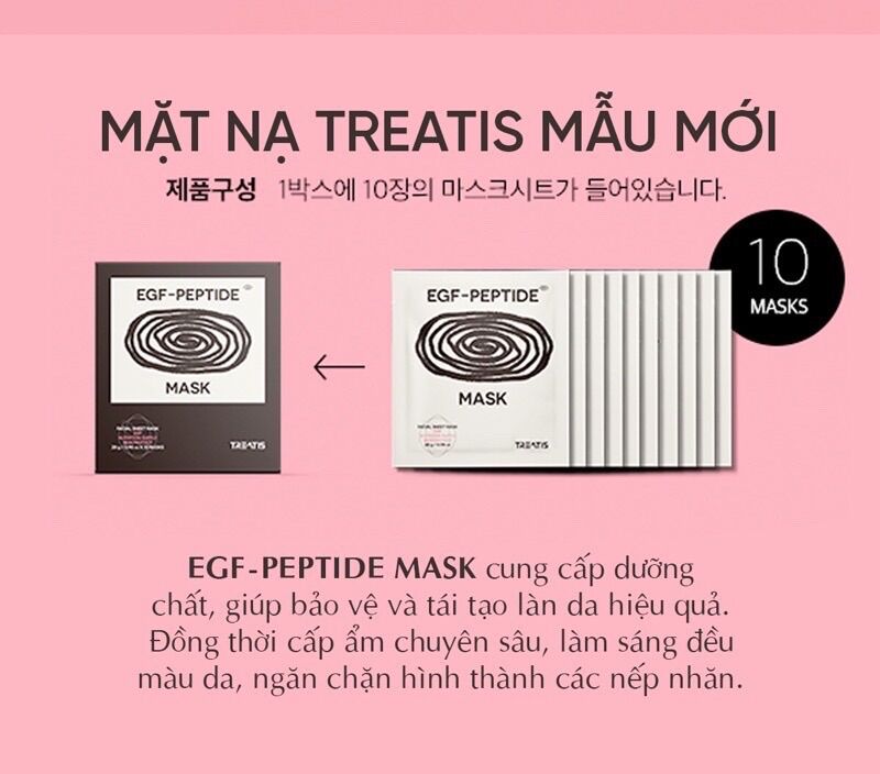 [CHÍNH HÃNG] Mặt Nạ Phục Hồi Da Treatis EGF Peptide Mask