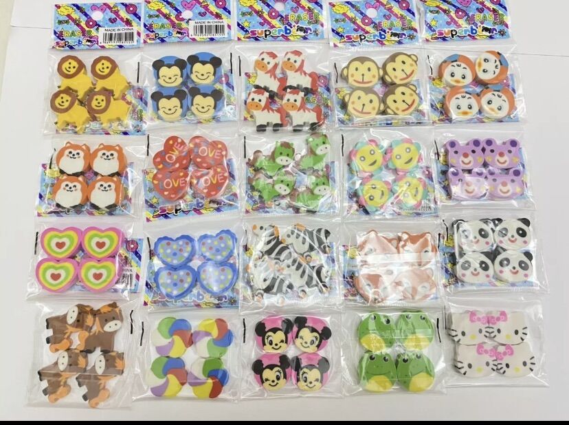 🍓Combo 10 Viên Gôm (Tẩy) hình Đáng yêu (dài 2-3cm)