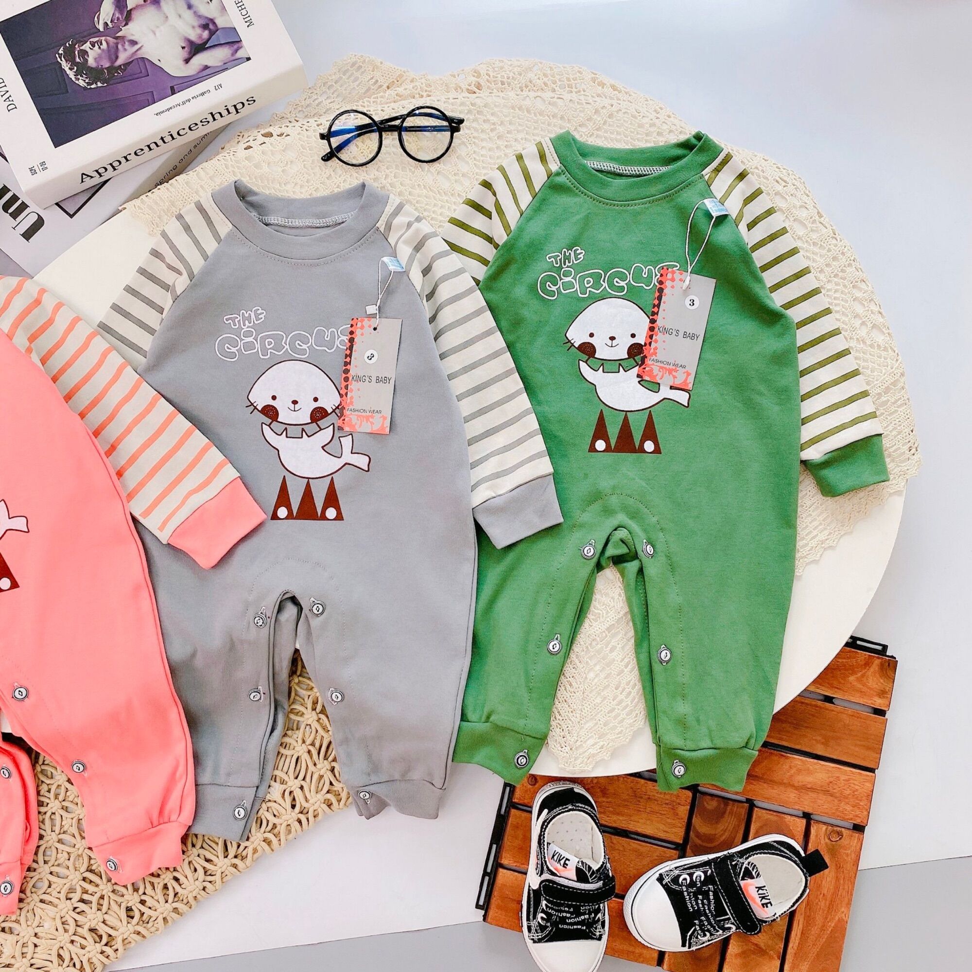 Body nỉ thu đông cho bé 2-8kg