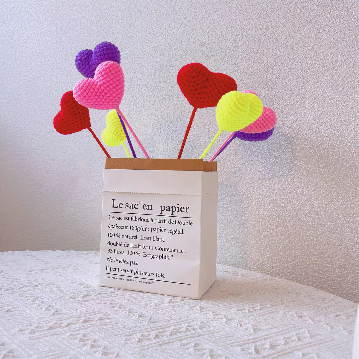[HANDMADE] Cành trái tim ❤💝 bằng len