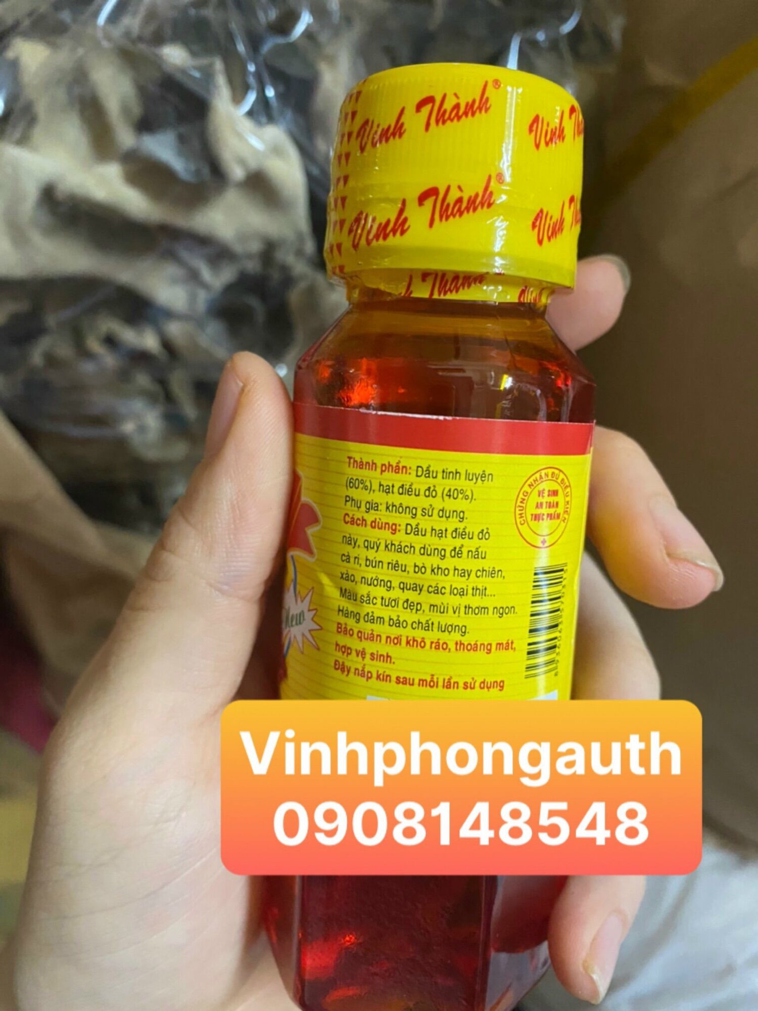 Dầu hạt điều đỏ Vinh Thành 100ml