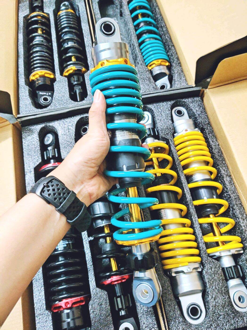 [ Siêu Phẩm 2021] Phuộc Nitron Rite it không bình lò xo đen (33cm) gắn Dream Wave Elegant Galaxy Blade Future Led Axelo Cup các loại