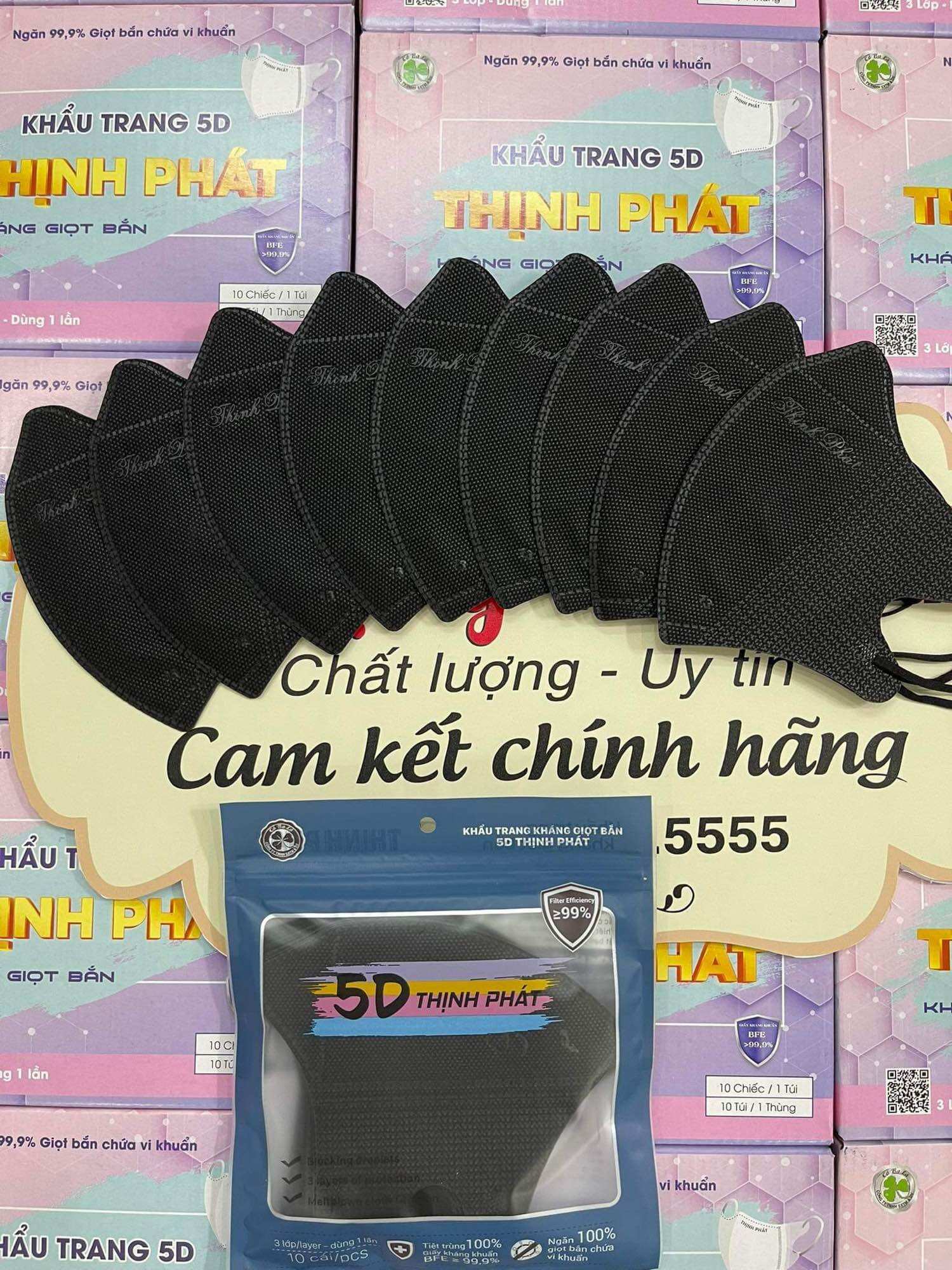 Túi 10 khẩu trang 5D Thịnh Phát