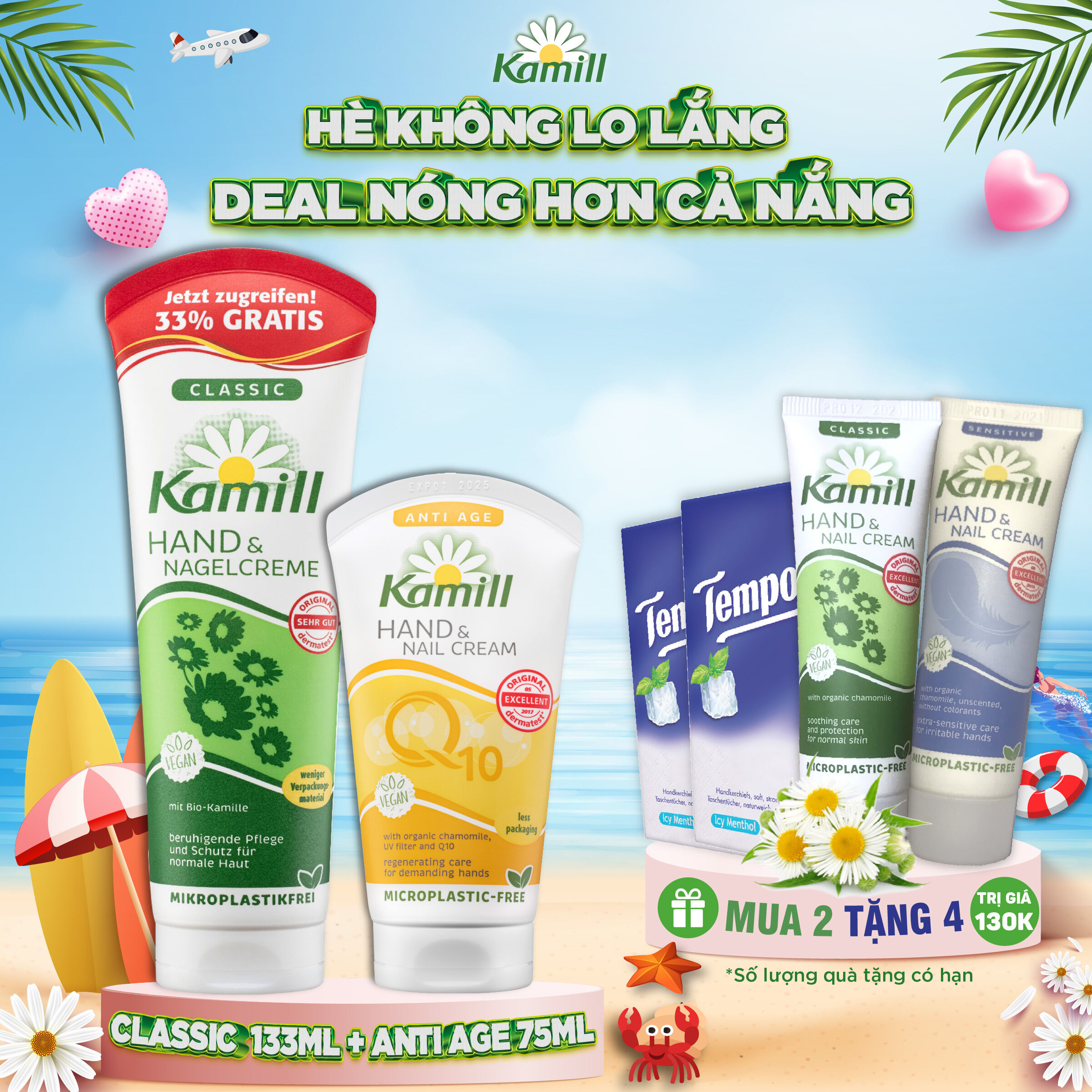 Bộ 2 kem dưỡng da tay và móng tay Kamill Hand & Nail Cream