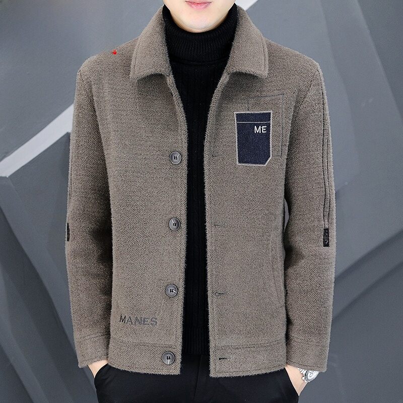 HENGYUANXIANG | Thick Men's Wool Coat - Thương hiệu HENGYUANXIANG Giá 1,622,000 Đồng*Miễn phí vận chuyển