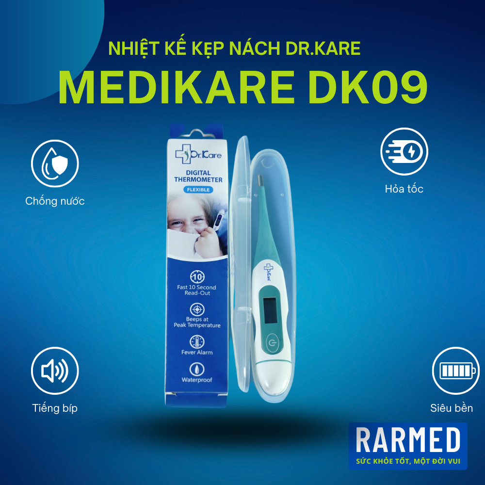 Nhiệt kế điện tử đầu dẻo kẹp nách Dr.Kare MediKare-DK09