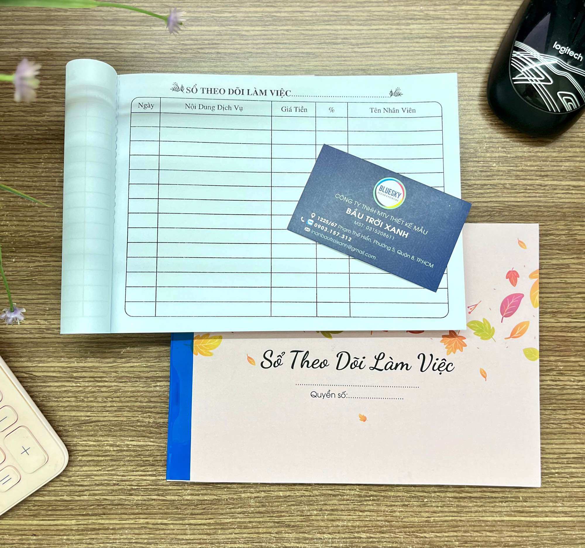 Sổ theo doi làm việc khổ a5/ 70 tờ giấy dày