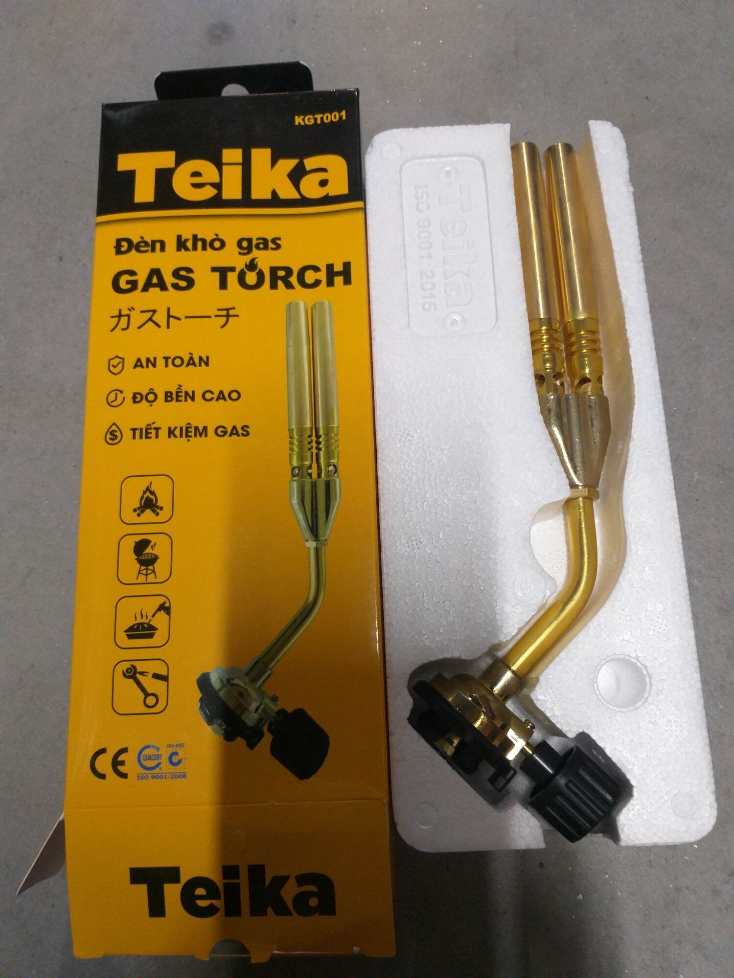 Đầu khò gas 2 ống bằng đồng khò gas mini 2 ống dẫn lắp bình gas mini