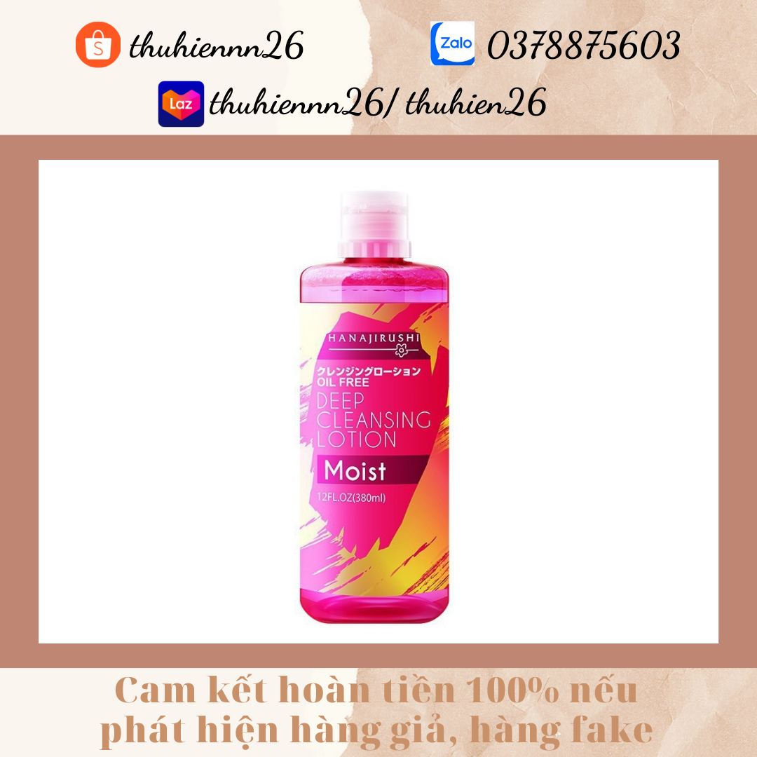 Nước tẩy trang Moist Deep Cleansing Lotion Hanajirushi
