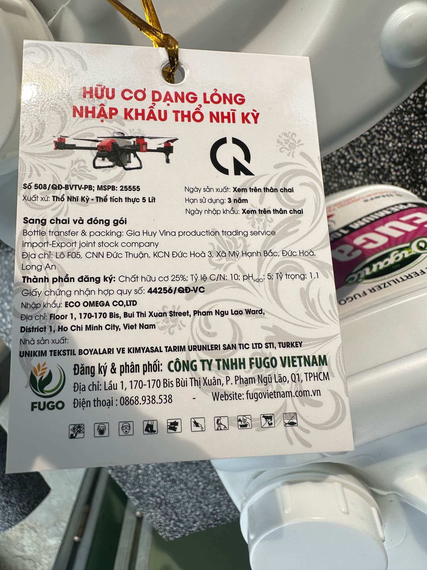 Euca Plus( Hữu cơ nước Thổ Nhĩ Kỳ) FUGO