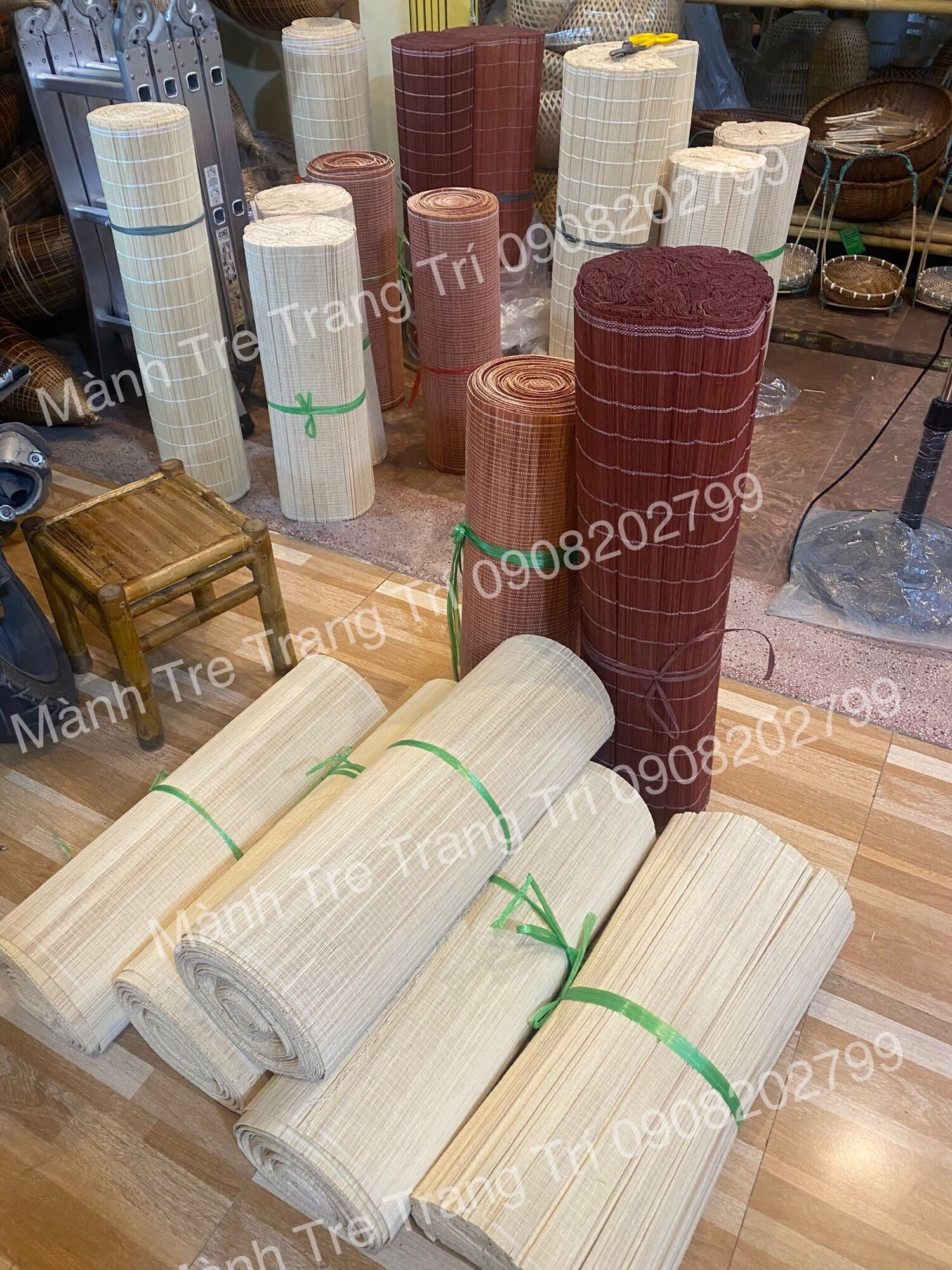 Mành tăm tre đóng trần khổ 80cm. Mành tre trang trí trần, mành tre trải bàn trà.