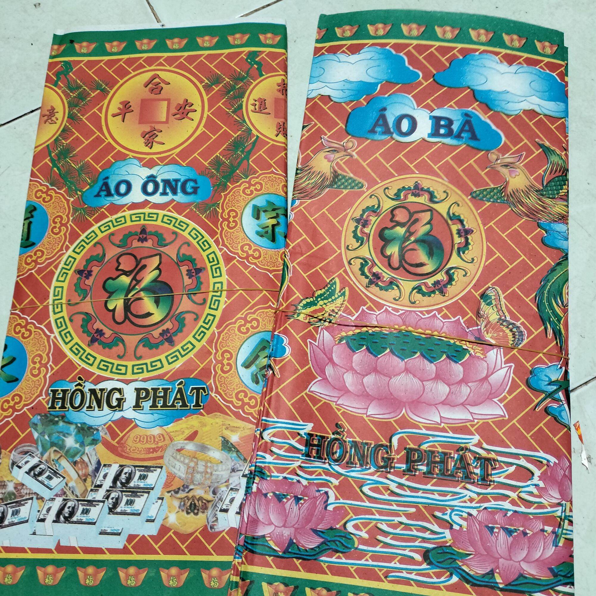 Combo 5 Bộ Giấy Cúng Áo Vải Ông Bà Bộ 8 Lá Thường