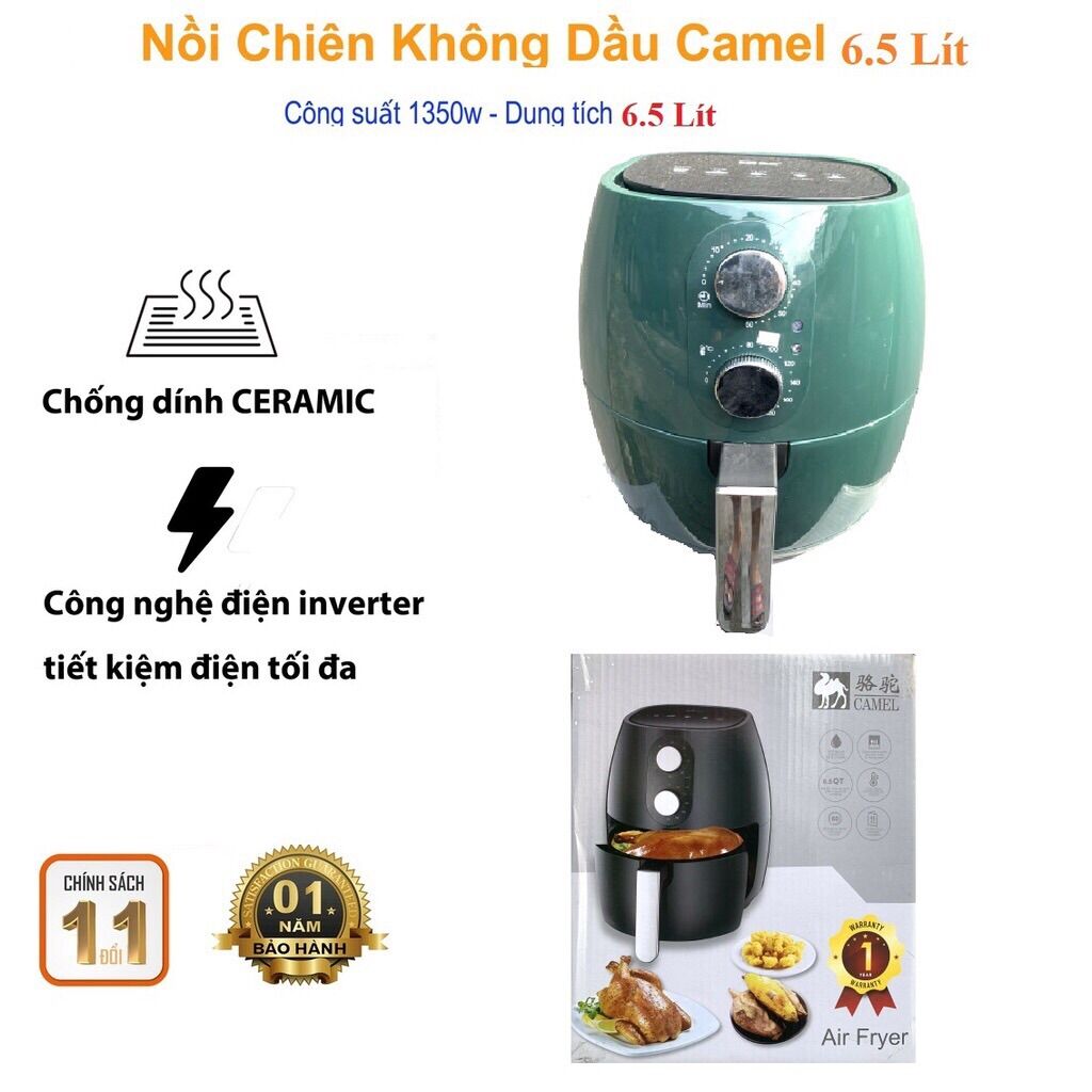 (Sỉ) Nồi chiên không dầu camel 6- 6,5 lít