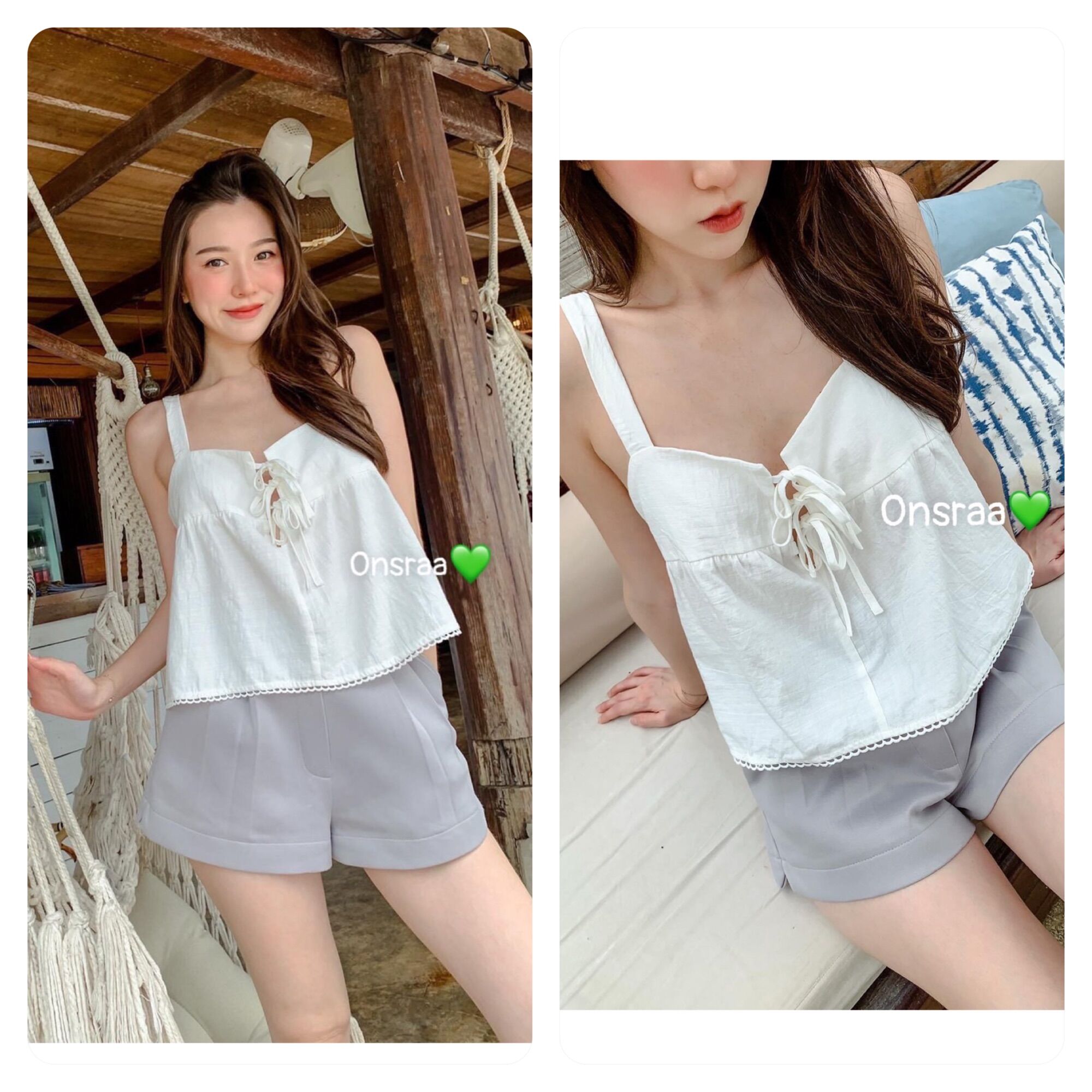 🎀áo dây nơ ngực phối ren cực iu🎀