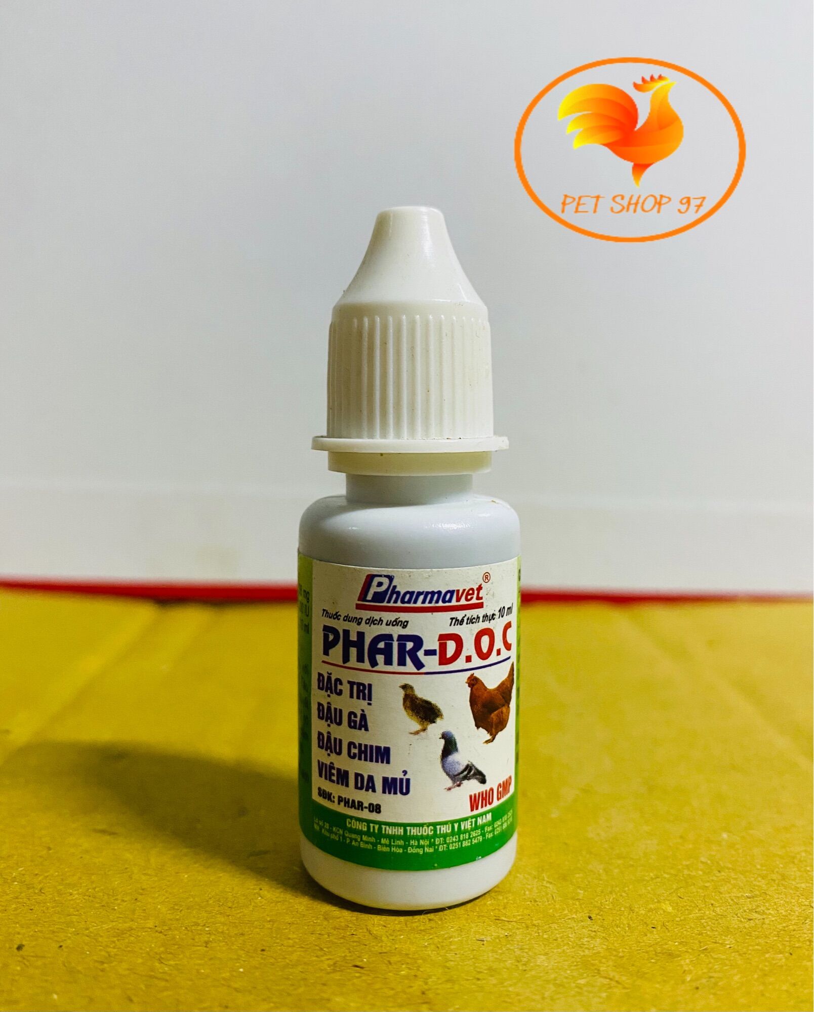 Phar doc d.o.c 10ml đậu gà, đậu chim, viêm da mủ